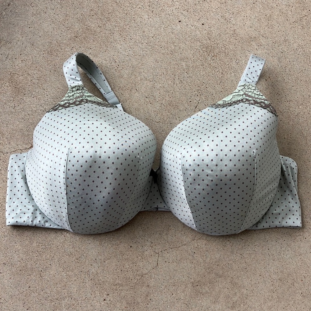 Catherines Intimates Polka Dot Full Coverage Underwire Bra, 50C